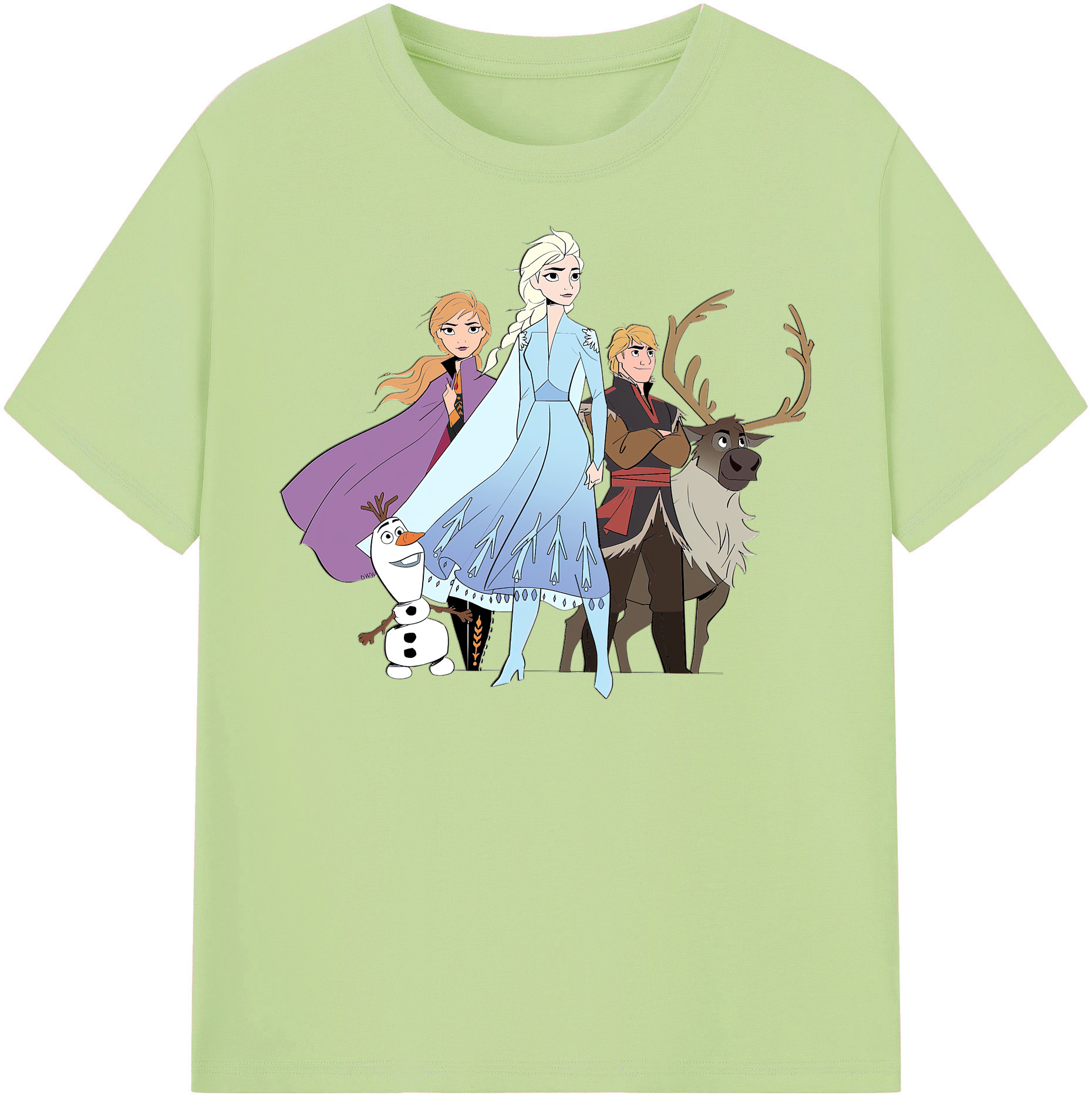（画像用） アナと雪の女王 アンナ エルサ Frozen Anna Elsa 綿100％半袖Tシャツ（フロントプリント）